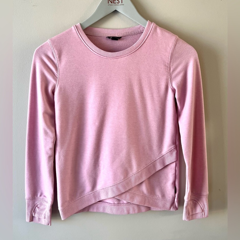 Eddie Bauer Girls (Jr) Light Pink Criss Cross Sweater Size L (10/12) -balletcore